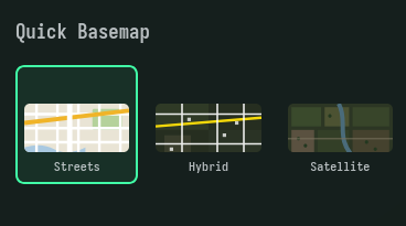Basemap picker with thumbnail previews
